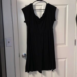 Torrid Black Jersey Off Shoulder Skater Dress